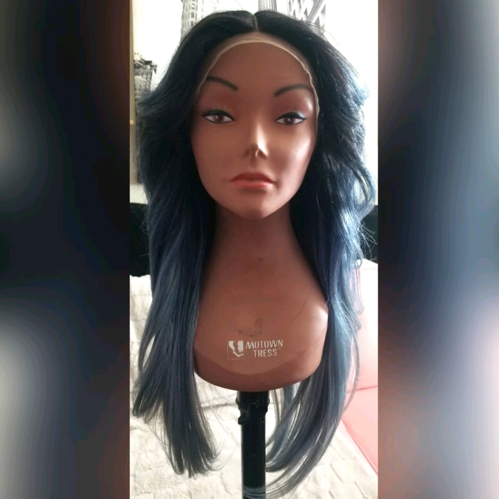 Ice Blue Ombre 20inch Lace Front Wig